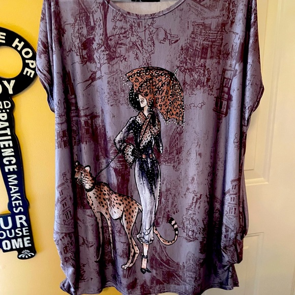 Beautiful Leopard and jewel Blingy dress Top - Picture 4 of 9